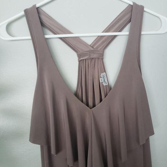 3 for $25 Bootlegger Kismet Taupe beige tank top medium - Picture 2 of 6
